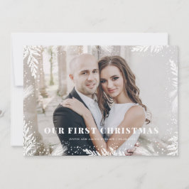 Onze eerste kerstkaart met kerstmis Pas getrouwd