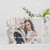 Onze eerste kerstkaart met kerstmis Pas getrouwd (Staand voorkant)