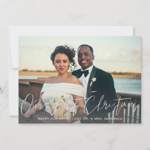 Onze eerste kerstkaart met twee foto's