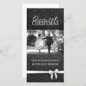 Onze eerste kerstkaarten feestdagenkaart (Voorkant / Achterkant)