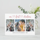 Onze eerste kerstkaartje voor een flatje foto (Staand voorkant)