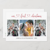 Onze eerste kerstkaartje voor een flatje foto (Voorkant / Achterkant)