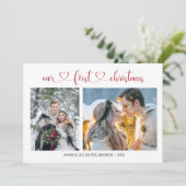 Onze eerste kerstkaartje voor een flatje foto (Staand voorkant)