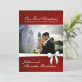 Onze eerste kerstkaartjes uitnodigingen (Staand voorkant)