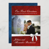 Onze eerste kerstkaartjes uitnodigingen (Voorkant / Achterkant)