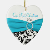 Onze eerste kerstkeepaardse versiering keramisch ornament (Rechts)