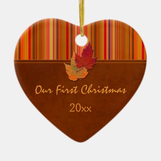 Onze eerste kerstkeepaardse versiering keramisch ornament (Voorkant)