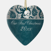 Onze eerste kerstkeepaardse versiering keramisch ornament (Rechts)