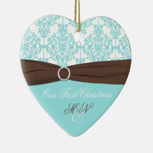 Onze eerste kerstkeepaardse versiering keramisch ornament (Rechts)