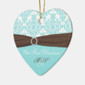 Onze eerste kerstkeepaardse versiering keramisch ornament (Links)