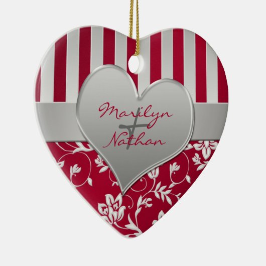 Onze eerste kerstkeepaardse versiering keramisch ornament (Rechts)