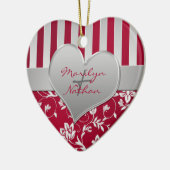 Onze eerste kerstkeepaardse versiering keramisch ornament (Links)