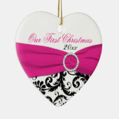 Onze eerste kerstkeepaardse versiering keramisch ornament (Rechts)