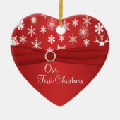 Onze eerste kerstkeepaardse versiering keramisch ornament (Voorkant)