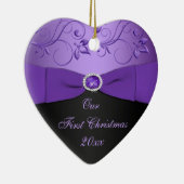 Onze eerste kerstkeepaardse versiering keramisch ornament (Rechts)