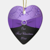 Onze eerste kerstkeepaardse versiering keramisch ornament (Links)