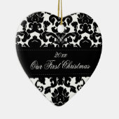 Onze eerste kerstkeepaardse versiering keramisch ornament (Rechts)