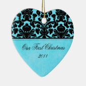 Onze eerste kerstkeepaardse versiering keramisch ornament (Rechts)