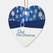 Onze eerste kerstkeepaardse versiering keramisch ornament (Links)