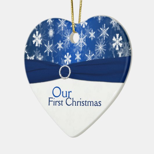 Onze eerste kerstkeepaardse versiering keramisch ornament (Links)