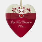 Onze eerste kerstkeepaardse versiering keramisch ornament (Rechts)