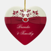 Onze eerste kerstkeepaardse versiering keramisch ornament (Achterkant)