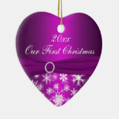 Onze eerste kerstkeepaardse versiering keramisch ornament (Rechts)