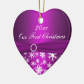 Onze eerste kerstkeepaardse versiering keramisch ornament (Links)