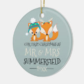Onze eerste kerstkoeienkoeienkogels op maat keramisch ornament (Links)