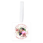 Onze eerste kerstkrans met bloemen foto decoratie (Voorkant)