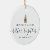 Onze eerste kerstman beter samen met bomen keramisch ornament (Rechts)