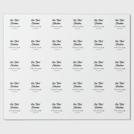 Onze eerste kerstman meneer en mevrouw koppel naam cadeaupapier