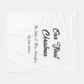 Onze eerste kerstman meneer en mevrouw koppel naam fleece deken (Voorkant (Horizontaal))