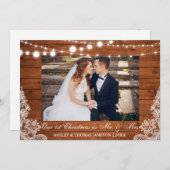 Onze eerste kerstman Mr. en mevrouw Rustic Kaart (Voorkant / Achterkant)