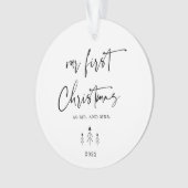 Onze eerste kerstman, Mr. en Mrs. Foto Ornament (voorkant)