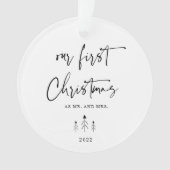 Onze eerste kerstman, Mr. en Mrs. Foto Ornament (voorkant)