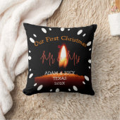 Onze eerste kerstman Mr. en Mrs. Newlywed Candle Kussen (Deken)