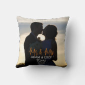 Onze eerste kerstman Mr. en Mrs. Newlywed Candle Kussen (Achterkant)