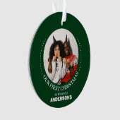 Onze eerste kerstman, Mr. en Mrs. nieuwgehuwd eleg Ornament (voorkant)