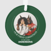 Onze eerste kerstman, Mr. en Mrs. nieuwgehuwd eleg Ornament (achterkant)