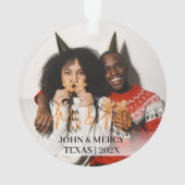 Onze eerste kerstman, Mr. en Mrs. nieuwgehuwd eleg Ornament (achterkant)