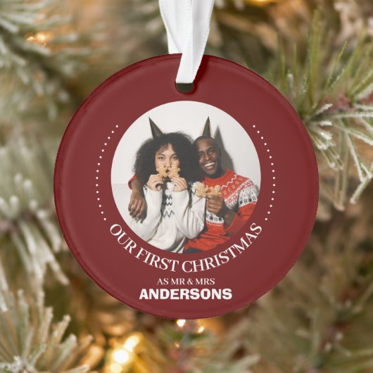 Onze eerste kerstman, Mr. en Mrs. nieuwgehuwd eleg Ornament (Boom)