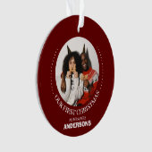 Onze eerste kerstman, Mr. en Mrs. nieuwgehuwd eleg Ornament (voorkant)