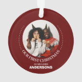 Onze eerste kerstman, Mr. en Mrs. nieuwgehuwd eleg Ornament (achterkant)