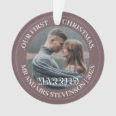 Onze eerste kerstman, Mr. en Mrs. nieuwgehuwd eleg Ornament (voorkant)