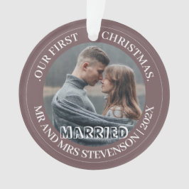 Onze eerste kerstman, Mr. en Mrs. nieuwgehuwd eleg Ornament