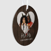 Onze eerste kerstman, Mr. en Mrs. nieuwgehuwd eleg Ornament (voorkant)