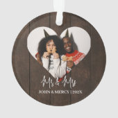 Onze eerste kerstman, Mr. en Mrs. nieuwgehuwd eleg Ornament (achterkant)