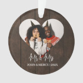 Onze eerste kerstman, Mr. en Mrs. nieuwgehuwd eleg Ornament (voorkant)