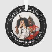 Onze eerste kerstman, Mr. en Mrs. nieuwgehuwd eleg Ornament (achterkant)